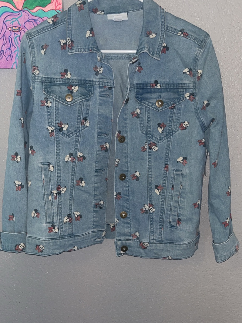 Light Blue Denim Jacket with Minnie Mouse - Picture 2 of 6